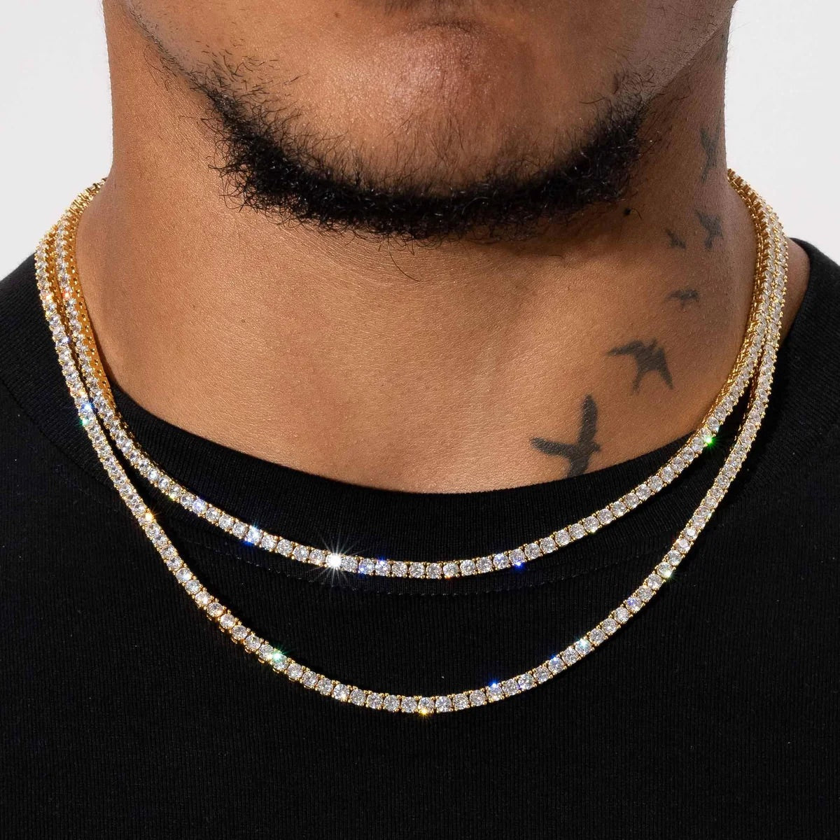 3MM CORRENTE TENNIS - BANHADO A OURO 18K (COMPRE 1 E LEVE2)