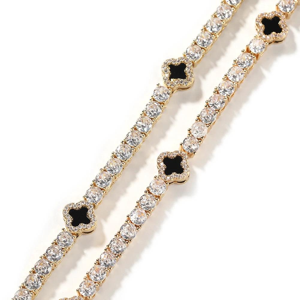 PULSEIRA 4MM RIVIERA TREVO LC PREMIUM