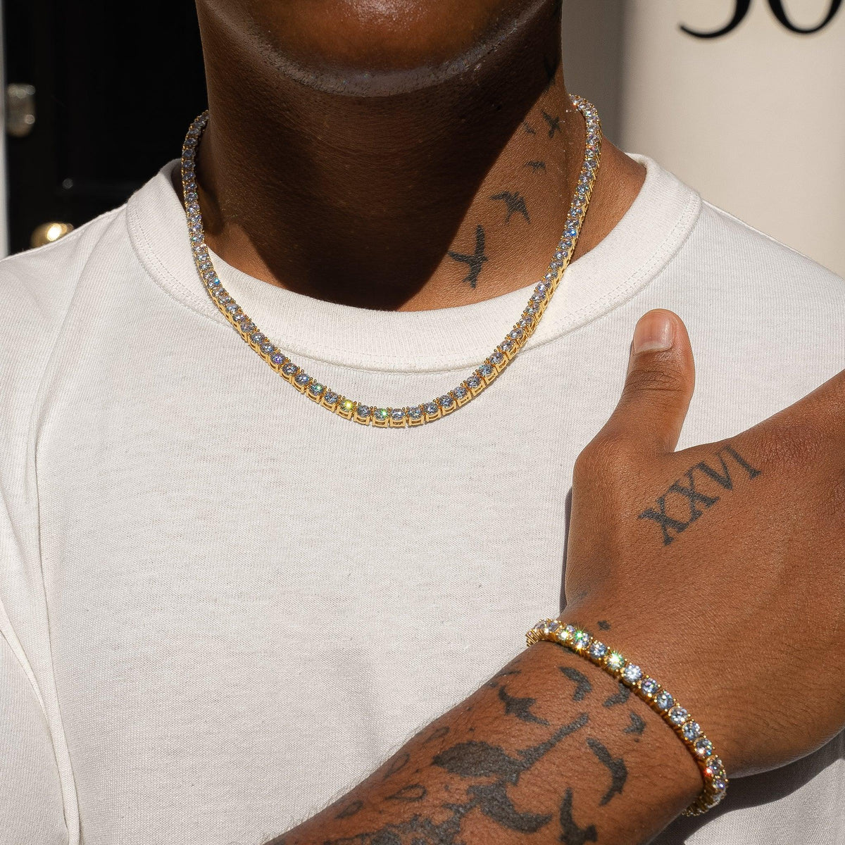 5MM PULSEIRA TENNIS - BANHADO A OURO 18K