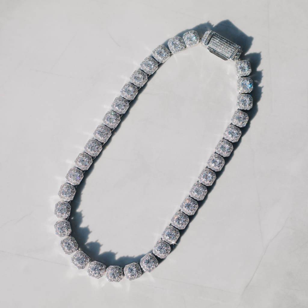 10MM CORRENTE CLUSTERED TENNIS - PRATA 925