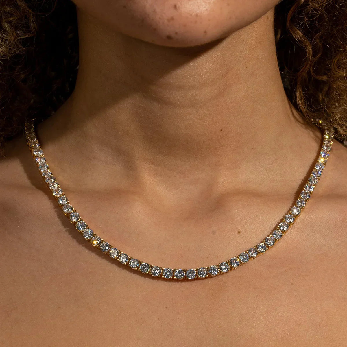 5MM CORRENTE TENNIS - BANHADO A OURO 18K