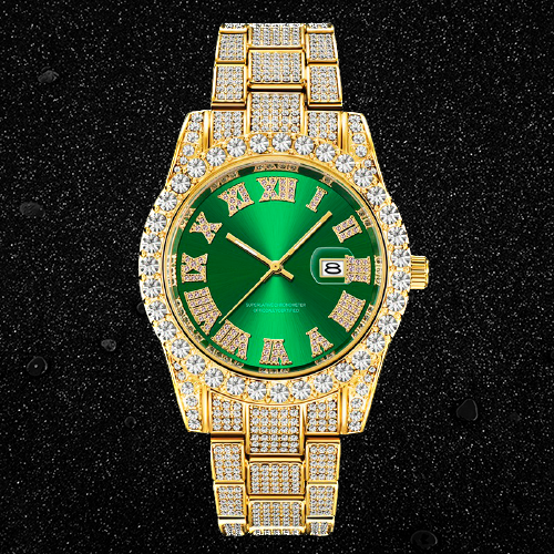 Relógio Holly (Ice Cravejado) Verde