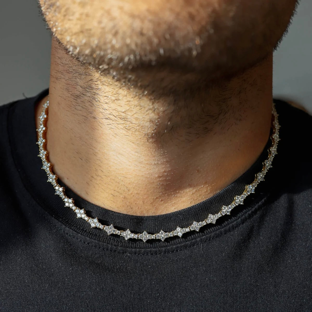 3MM CORRENTE HONEYCOMB – BANHADO A OURO 18K