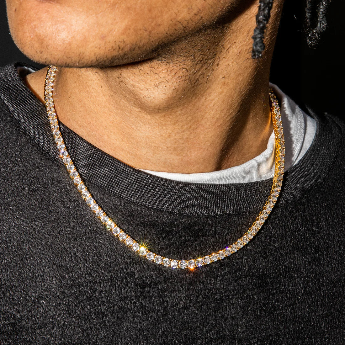 5MM CORRENTE TENNIS - BANHADO A OURO 18K