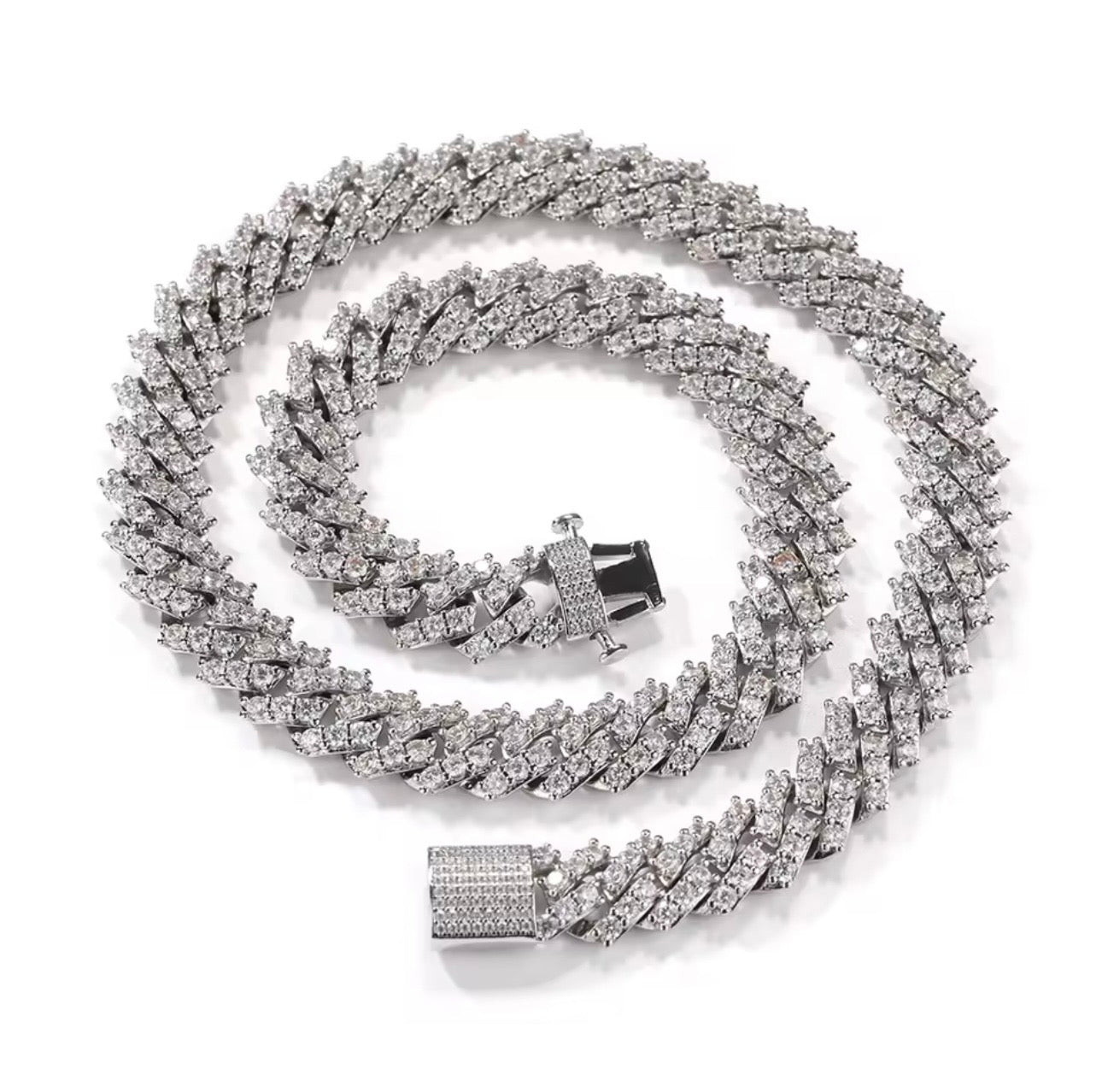 12MM CORRENTE DIAMOND PRONG LINK