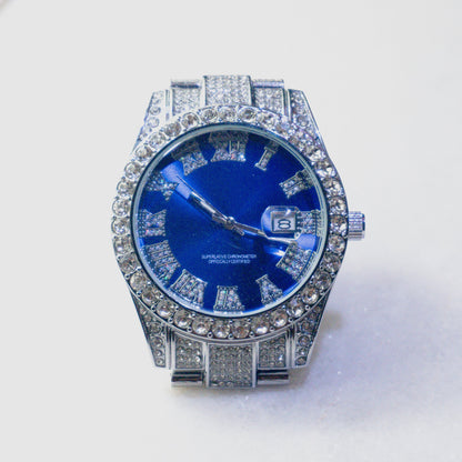 Relógio Holly (Ice Cravejado) Azul