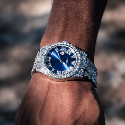 Relógio Holly (Ice Cravejado) Azul