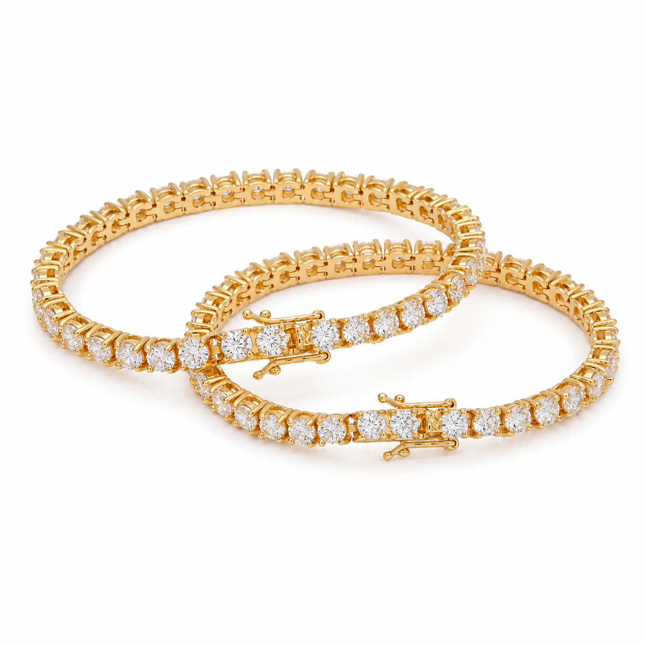 DUO 3MM PULSEIRA TENNIS PREMIUM — ESCOLHA 2 CORES