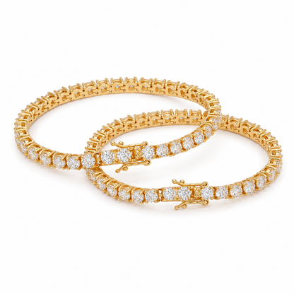 DUO 3MM PULSEIRA TENNIS PREMIUM — ESCOLHA 2 CORES