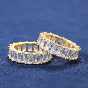 ANEL BAGUETTE - BANHADO A OURO 18K