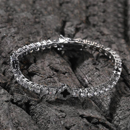 PULSEIRA 4MM RIVIERA TREVO LC PREMIUM