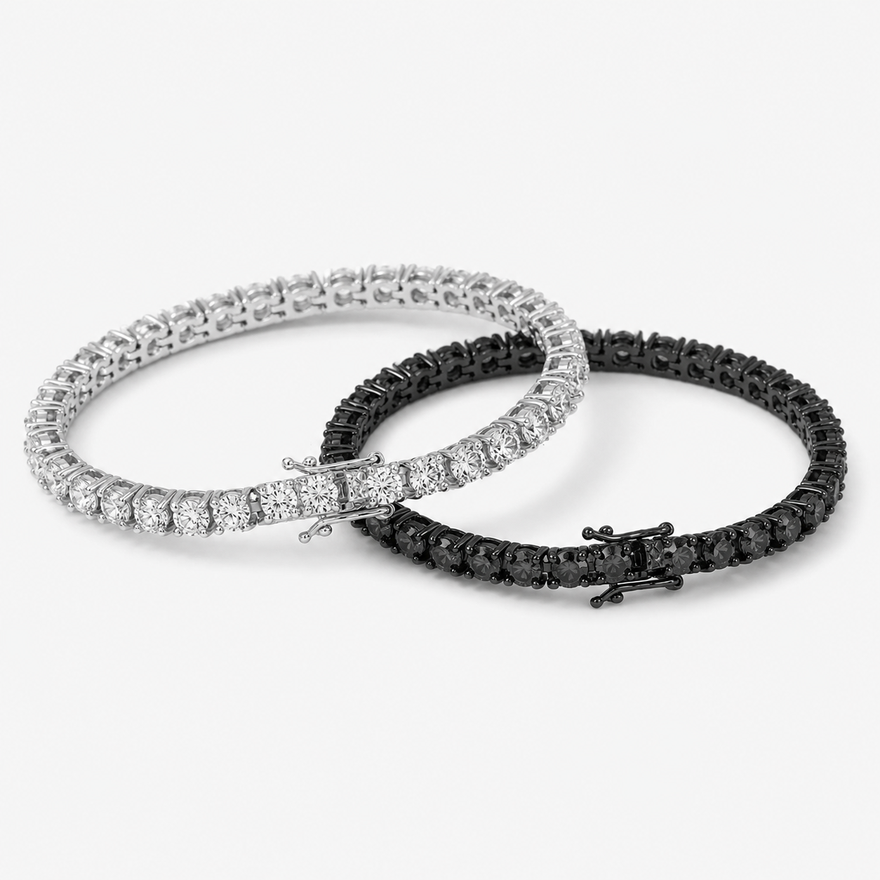 DUO 3MM PULSEIRA TENNIS PREMIUM — ESCOLHA 2 CORES