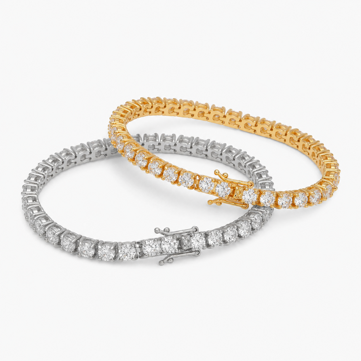 DUO 3MM PULSEIRA TENNIS PREMIUM — ESCOLHA 2 CORES