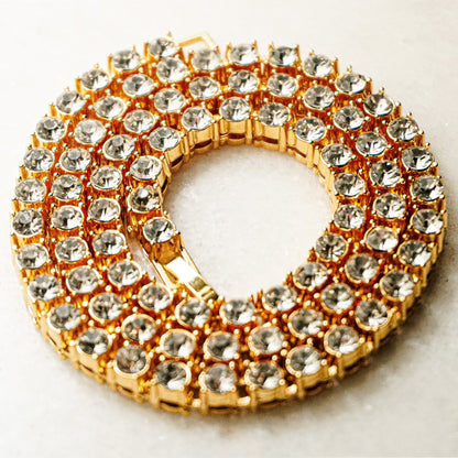 Corrente Cuban 13mm + Riviera 5mm (Ice Cravejadas)