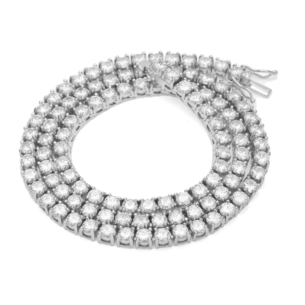 5MM CORRENTE TENNIS PREMIUM - BANHADO A PRATA 925