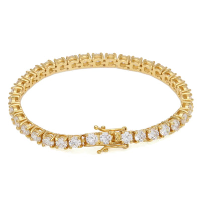 5MM PULSEIRA TENNIS PREMIUM - BANHADO A OURO 18K