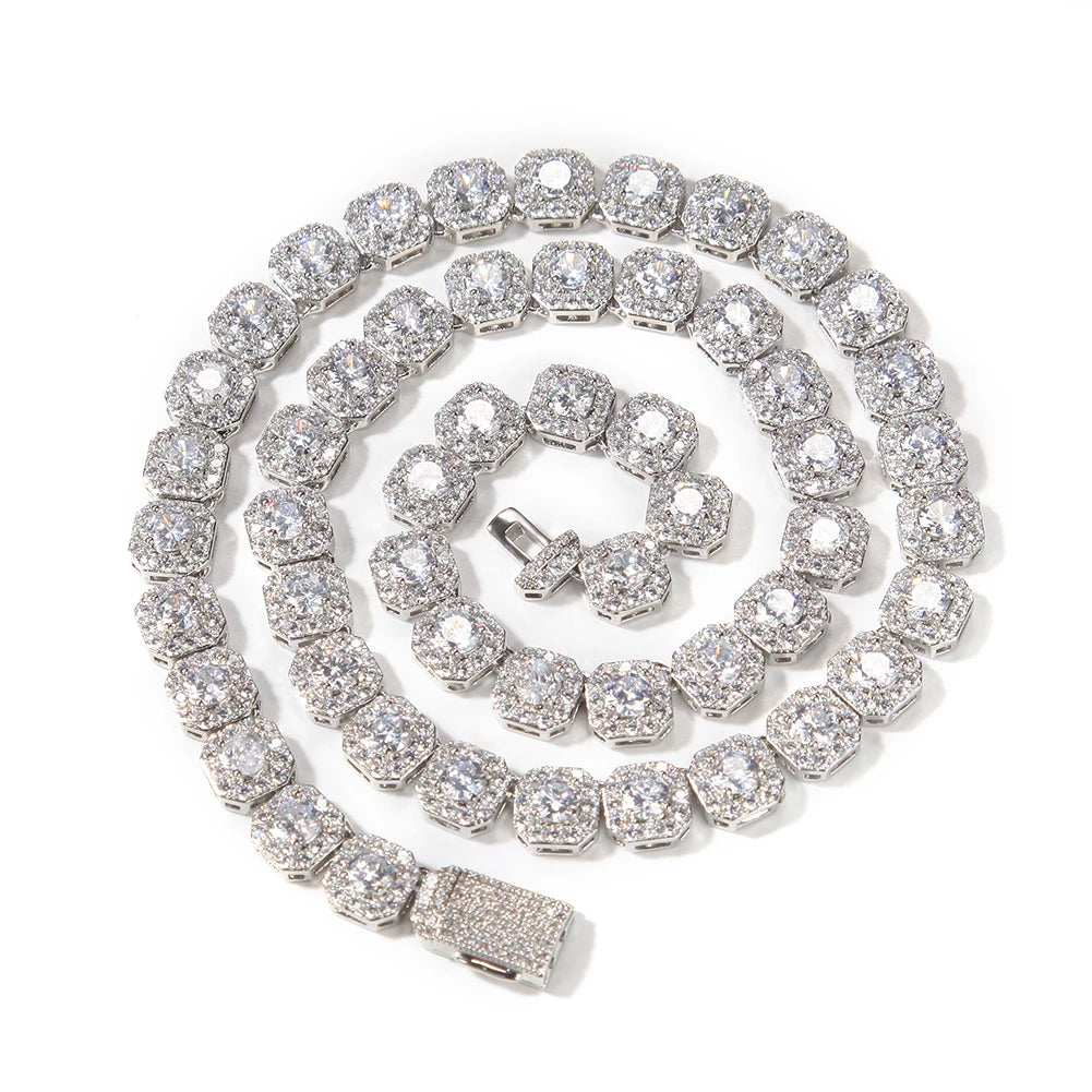 10MM CORRENTE CLUSTERED TENNIS - PRATA 925