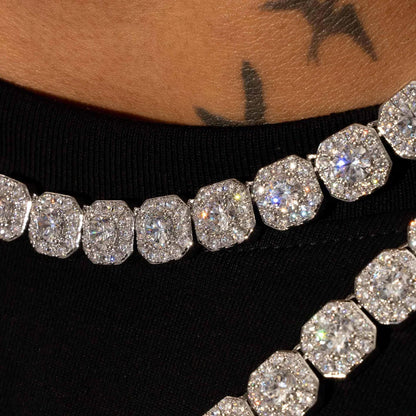 10MM CORRENTE CLUSTERED TENNIS - PRATA 925