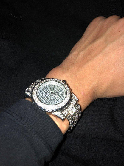 Relógio Iced Out Crystal Cravejado