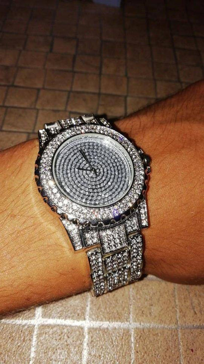 Relógio Iced Out Crystal Cravejado
