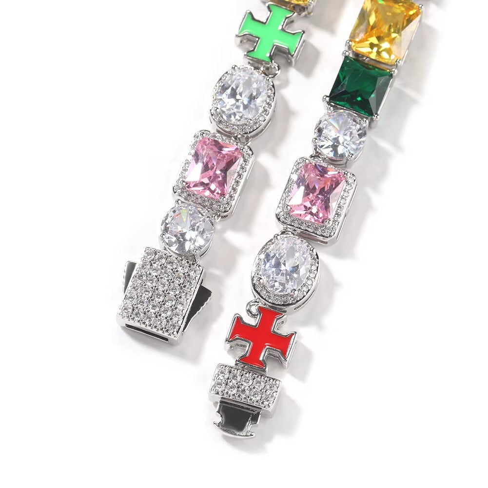 Pulseira com Pedras Múltiplas LC (10MM)