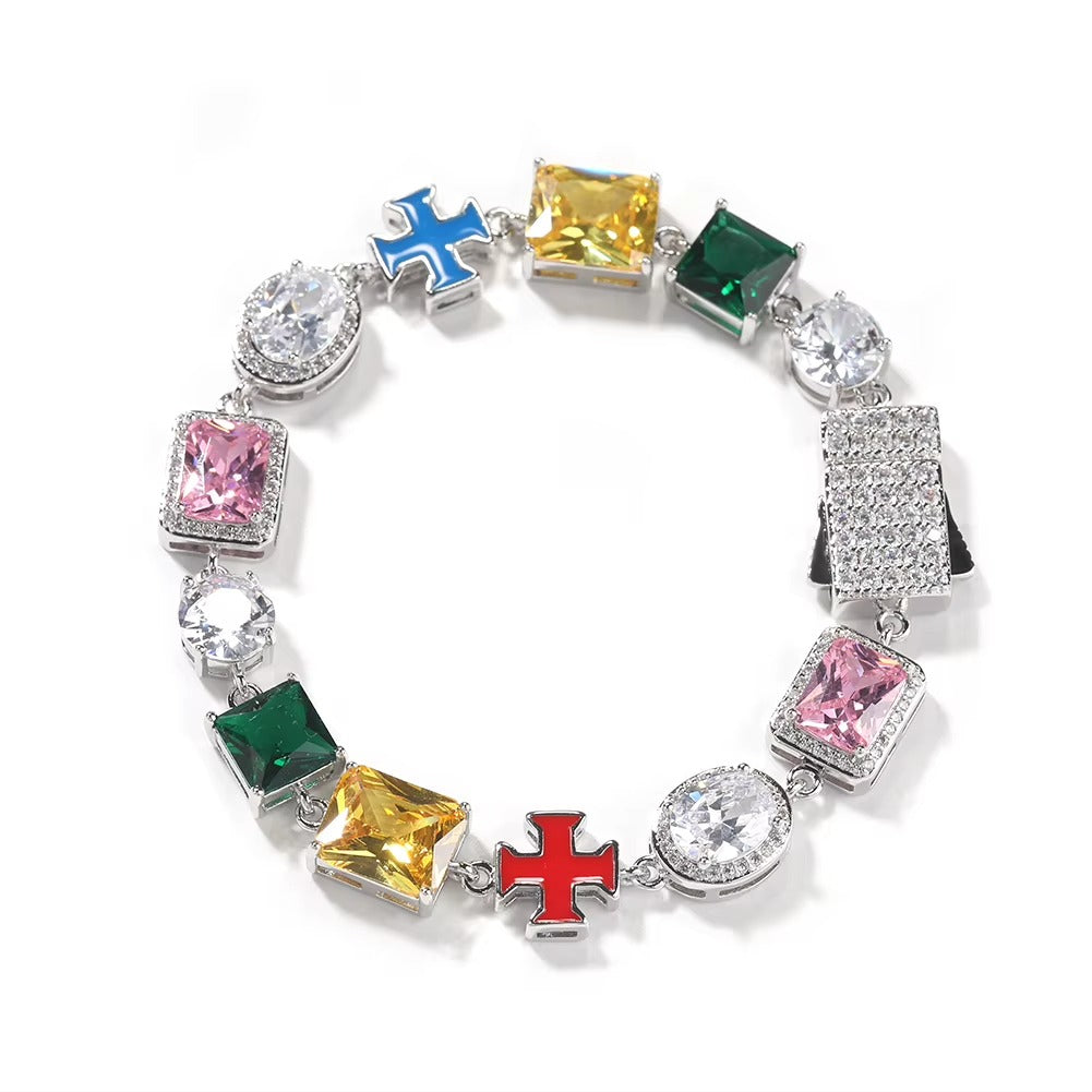 Pulseira com Pedras Múltiplas LC (10MM)