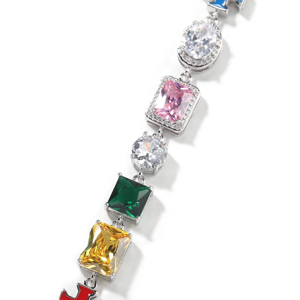 Pulseira com Pedras Múltiplas LC (10MM)