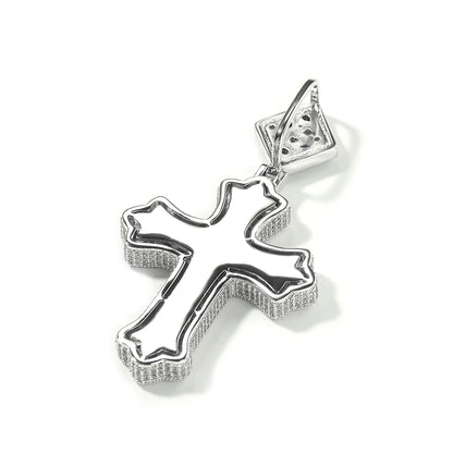 PINGENTE CLUSTERED CROSS - BANHADO A PRATA 925