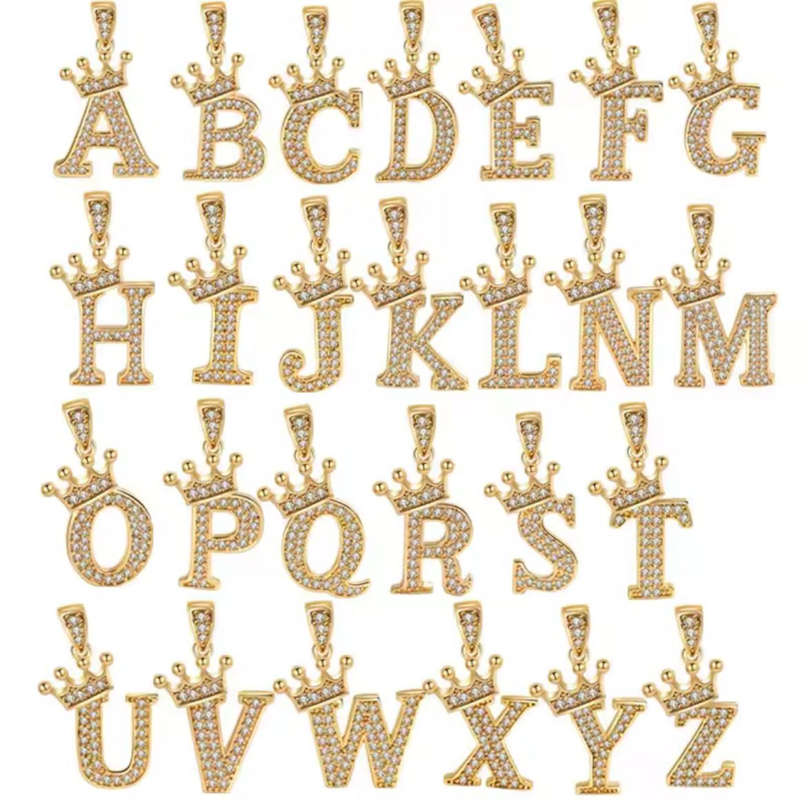 Colar The King LC Personalizado 60 cm (TODAS AS LETRAS DISPONÍVEIS)