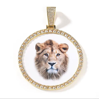 Pingente LC Foto Personalizado e CORRENTE ROPE DE BRINDE