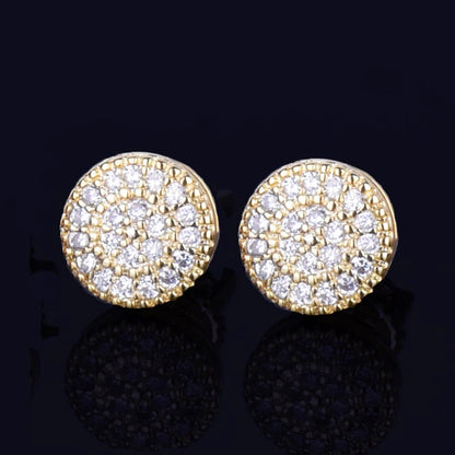 Brinco Masculino Orb Ice Cravejado (o par)