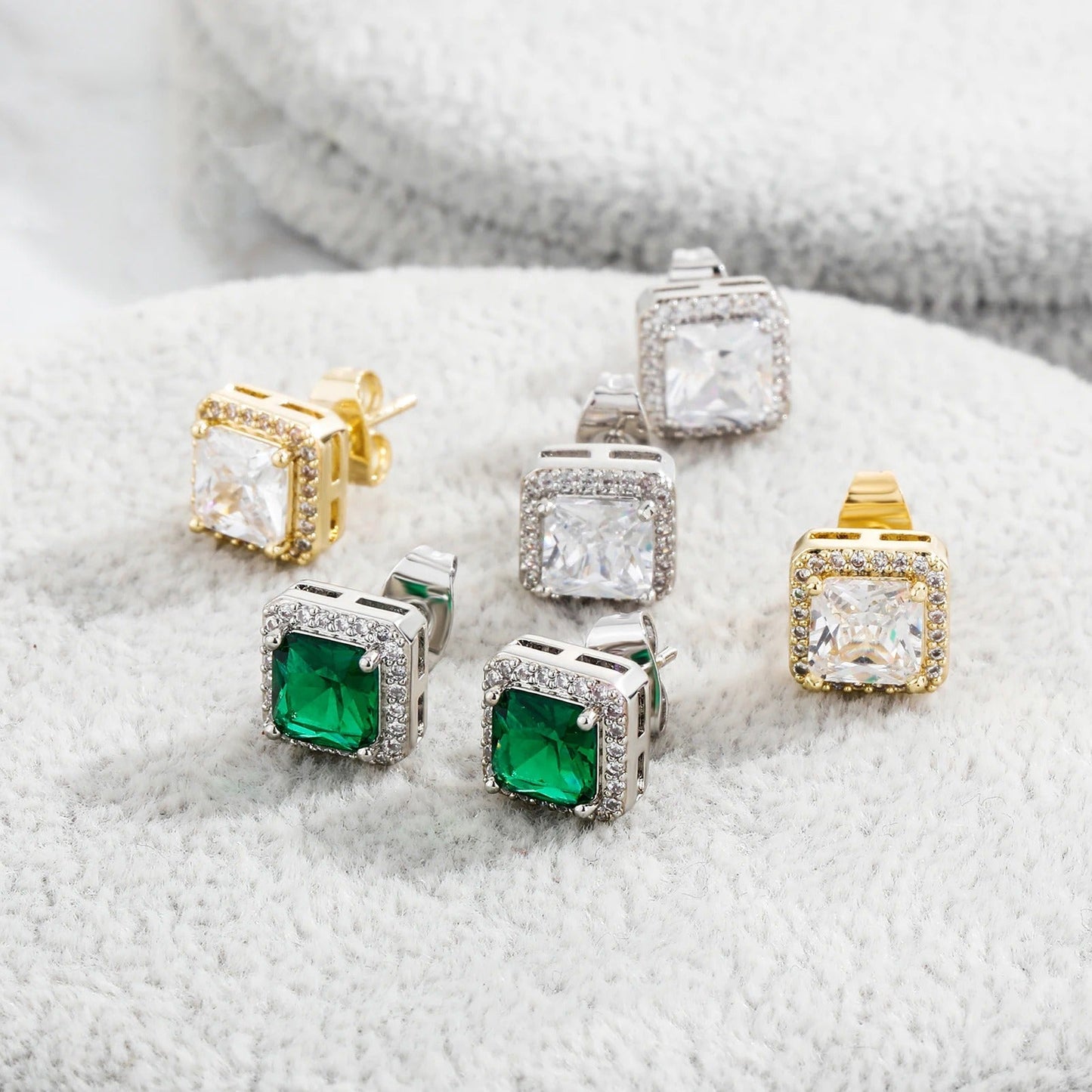 Brinco Masculino Quadrado 9mm (o par)