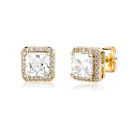 Brinco Masculino Quadrado 9mm (o par)