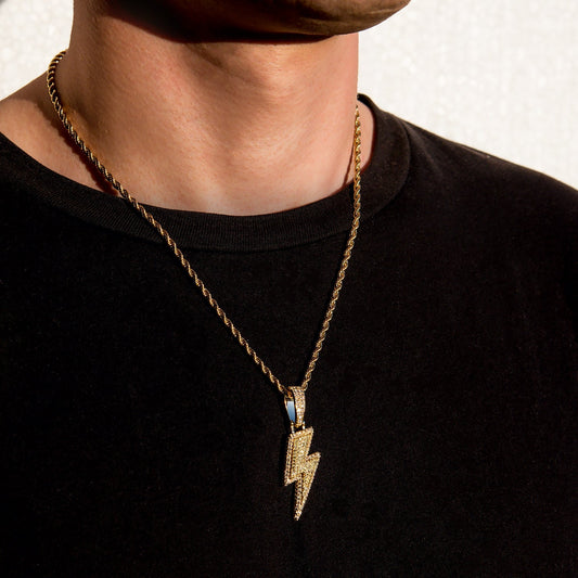 PINGENTE RAIO - BANHADO A OURO 18K