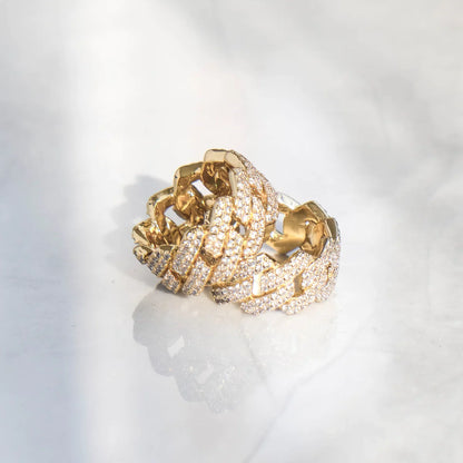 ANEL DIAMOND PRONG - BANHADO A OURO 18K