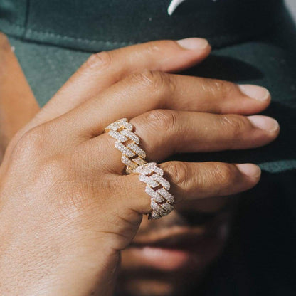 ANEL DIAMOND PRONG - BANHADO A OURO 18K