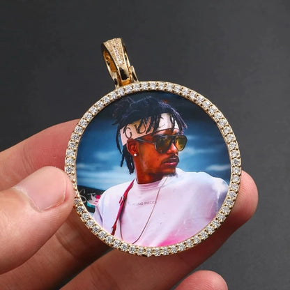 Pingente LC Foto Personalizado e CORRENTE ROPE DE BRINDE