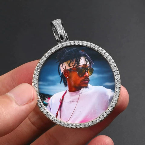 Pingente LC Foto Personalizado e CORRENTE ROPE DE BRINDE